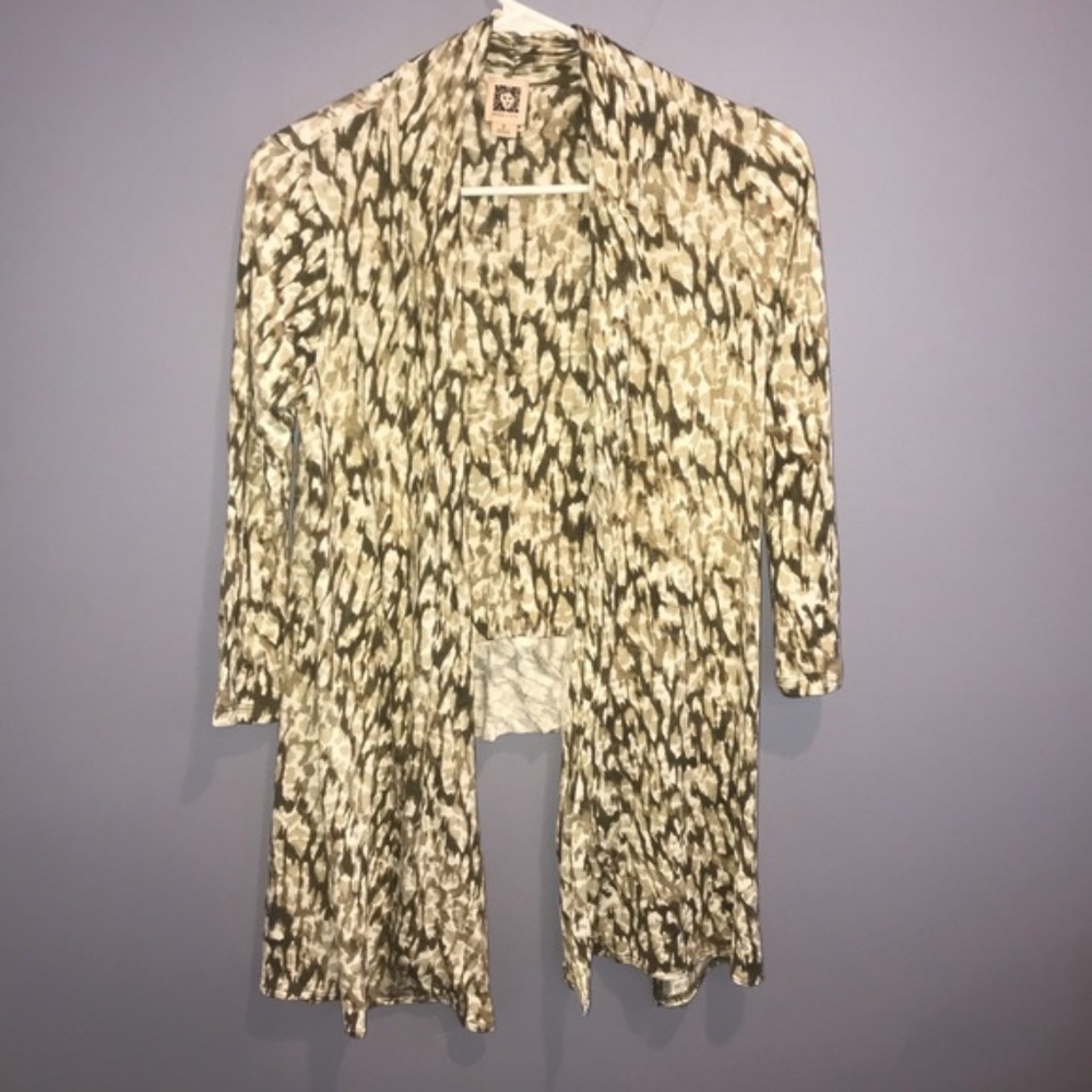 Ann Klein Printed Cardigan Size